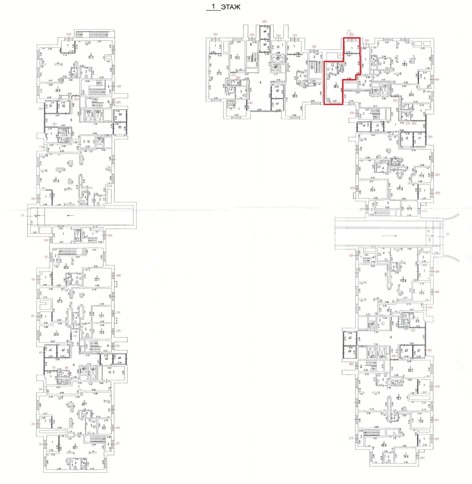 ГП16969667.Нежилое помещение.План этажа (поэтажный) с указанием границ реализуемого объекта.jpg
